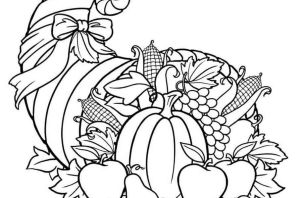 Осенний натюрморт раскраска