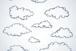 Тучи рисунок карандашом