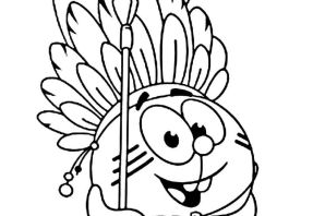 Раскраска смешарики крош