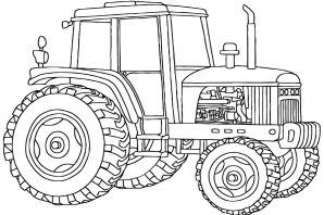 Трактор раскраска