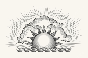 Рисунок восход солнца