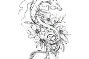 Эскиз дракона на руку