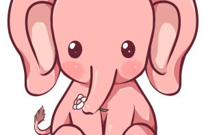 Слон рисунок легкий