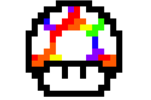 Мухомор по клеточкам