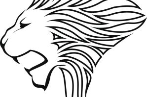 Лев рисунок голова