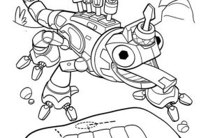 Динозавр робот раскраска