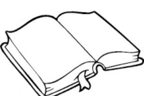 Открытая книга раскраска