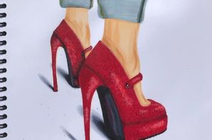 Туфли на каблуке рисунок