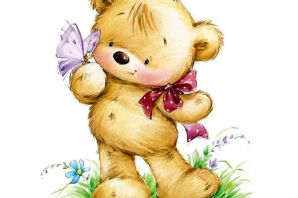 Мишка с зайкой рисунок