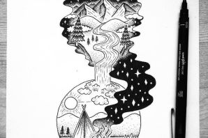 Сложные рисунки ручкой