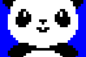 Рисунки по клеточкам панда