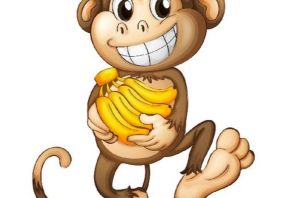 Обезьянка нарисованная