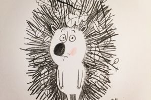 Нарисованный ежик