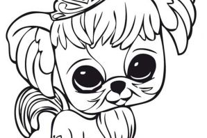 Милая собачка раскраска