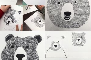 Простой рисунок медведя