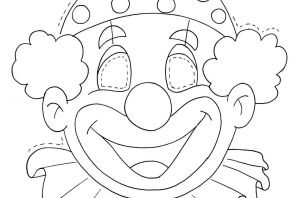 Лицо клоуна раскраска