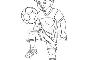 Рисунок мальчик с мячом