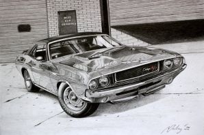 Додж челленджер рисунок