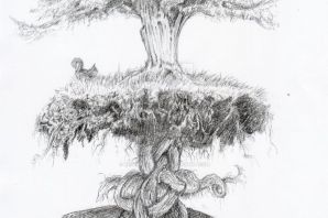 Дерево иггдрасиль эскиз