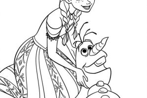 Раскраска эльза и олаф