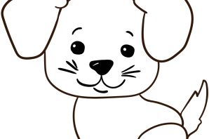 Рисунок собаки легкий