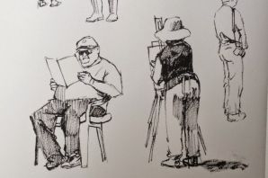 Пленэр зарисовки людей