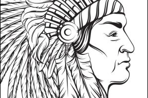 Индеец раскраска