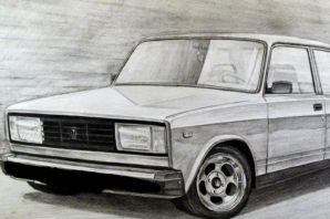 Легкие рисунки жигули