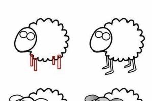 Рисунок овечки карандашом