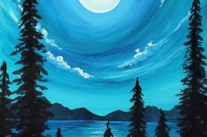 Лунная ночь рисунок