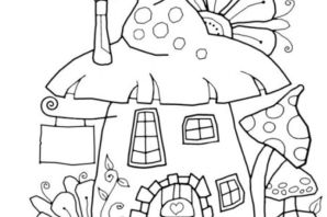 Сказочный домик раскраска