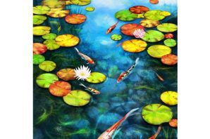 Пруд рисунок