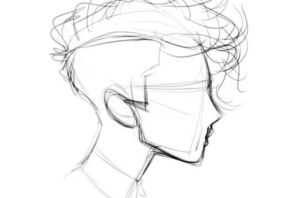 Мужчина в профиль рисунок