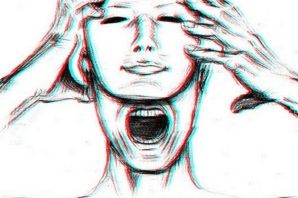 Рисунок кричащее лицо