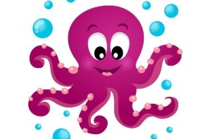 Осьминог рисунок