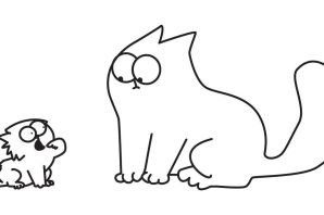 Раскраска черный кот