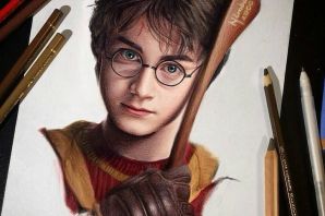 Нарисованный гарри поттер