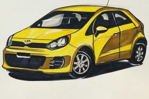 Киа рио рисунок