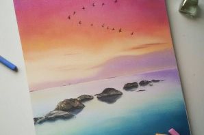 Рисунки пастельными мелками