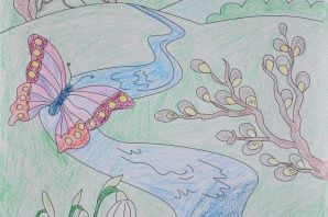 Весенний рисунок легкий