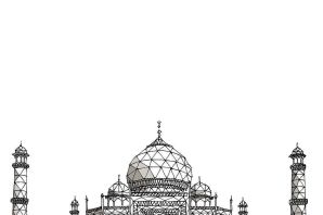 Тадж махал рисунок