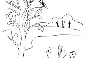 Рисунок весна раскраска