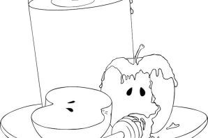 Раскраска баночка с медом