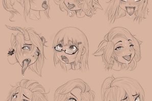 Ахегао карандашом