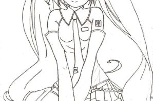 Мику раскраска