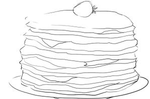 Блины раскраска