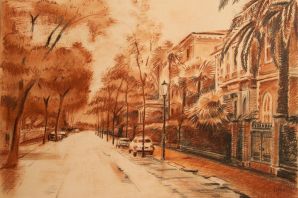 Рисунки сангиной и сепией