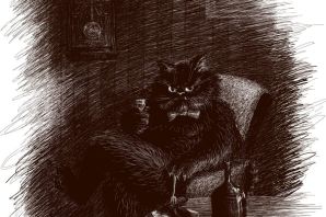 Кот бегемот иллюстрации