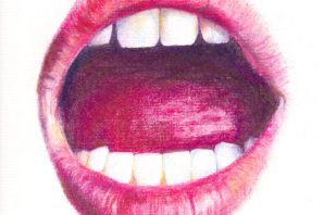 Открытый рот рисунок