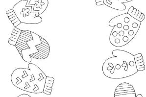 Варежка раскраска